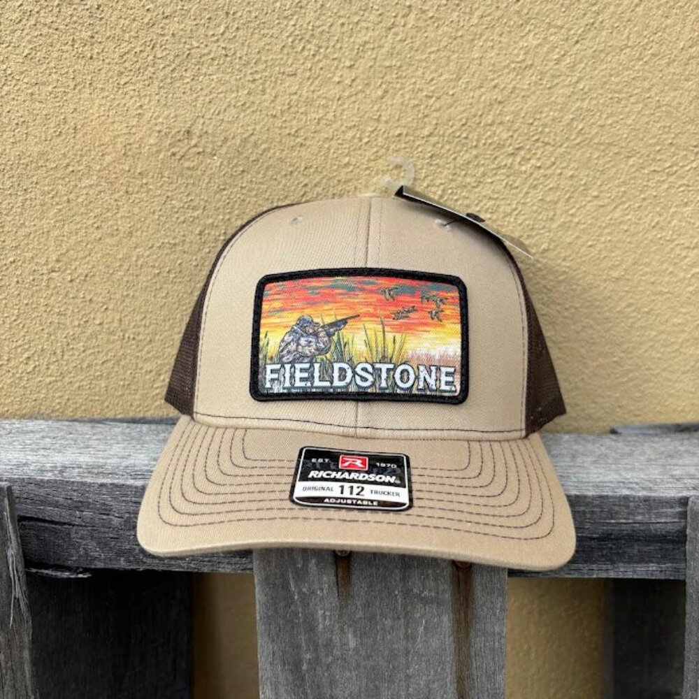 Fieldstone Duck Hunter Patch Tan and Black Snap Back Cap